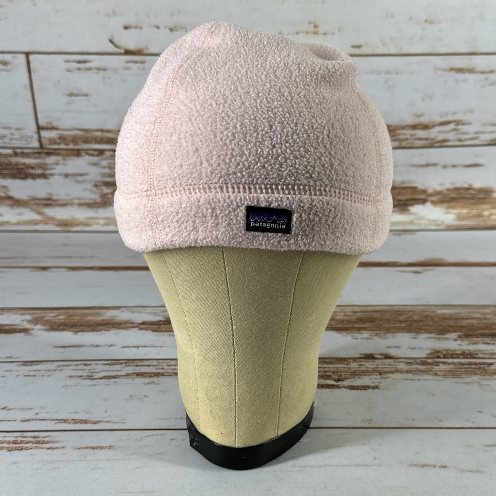 Patagonia Pink Fleece Beanie Hat Unisex Kids Size XL (Age 6-10) Used